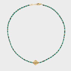 RHOMBUS SMALL BEADS NECKLACE NI-67 GREEN