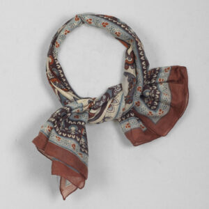 SQUARE KASHMIR PAREO1500.522 BURNT HENNA
