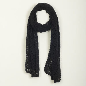 CROSSE SHAWL CABLD4 BLACK