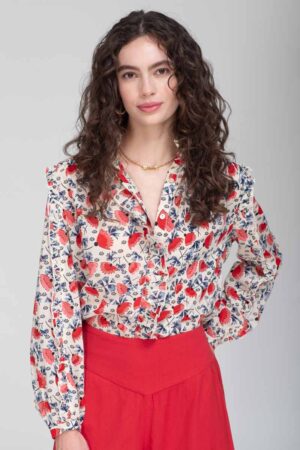 LUCY SHIRT 1108.001 POMPEAN RED