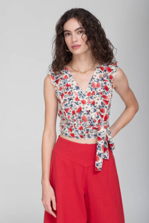 LEILA TOP 1136.001 POMPEAN RED