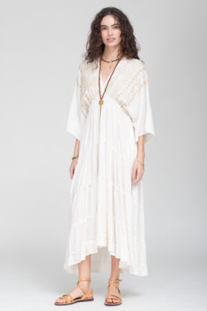 SIMINE DRESS 4267.88 OFF WHITE