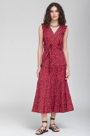 CAMILLE DRESS 1274.534 DEEP CLARET