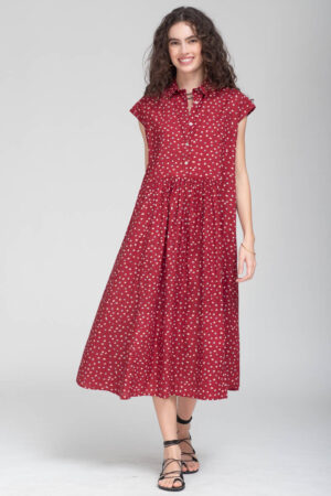 DIANE DRESS 1207.534 DEEP CLARET