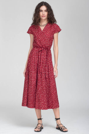 NANCY CROSS DRESS 1271.534 DEEP CLARET